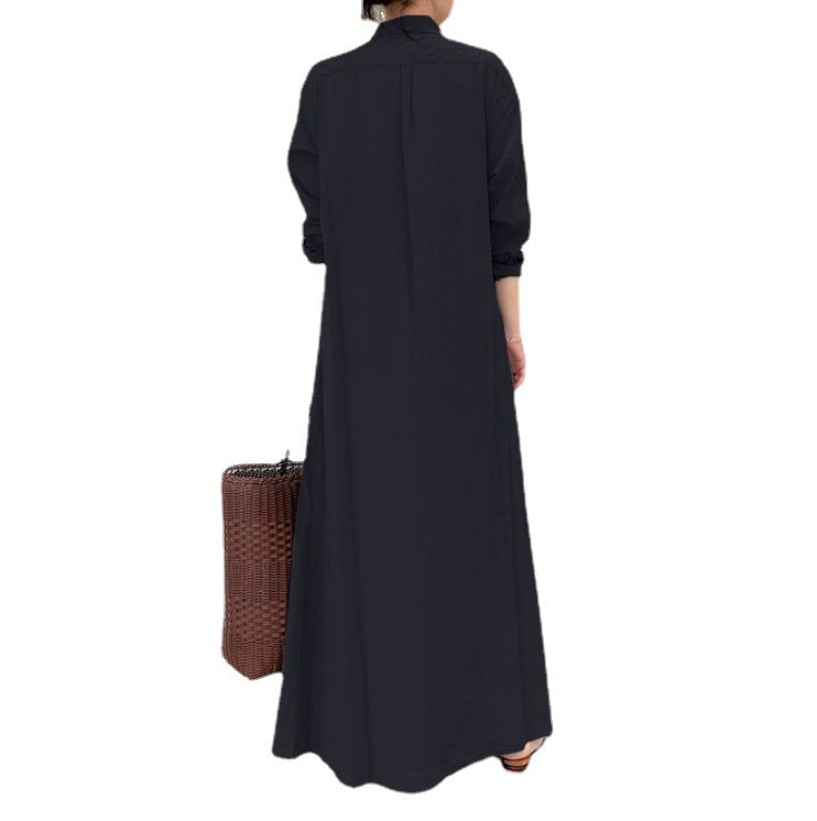 📢📢50% OFF !! ⏰Long-Solid, Simple and Long-Coloured Sleeve Dress