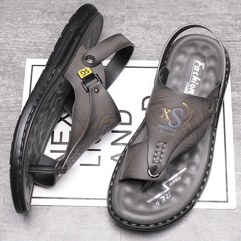 📢📢50% OFF !! ⏰Breathable Soft Leather Outdoor Sandals for Men in Plus Sizes