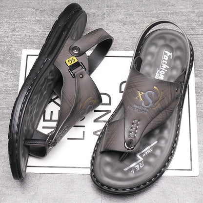📢📢50% OFF !! ⏰Breathable Soft Leather Outdoor Sandals for Men in Plus Sizes