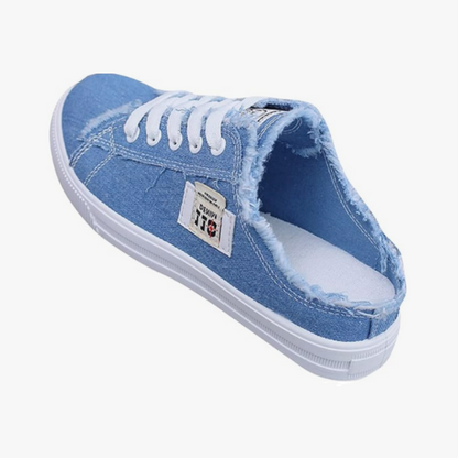 👟 46% OFF NOW! 👖 Women's Denim Mule Trainers – Easy Slip-On, Comfortable Sole & Perfect for a Casual Summer Look ☀️