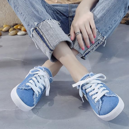 👟 46% OFF NOW! 👖 Women's Denim Mule Trainers – Easy Slip-On, Comfortable Sole & Perfect for a Casual Summer Look ☀️