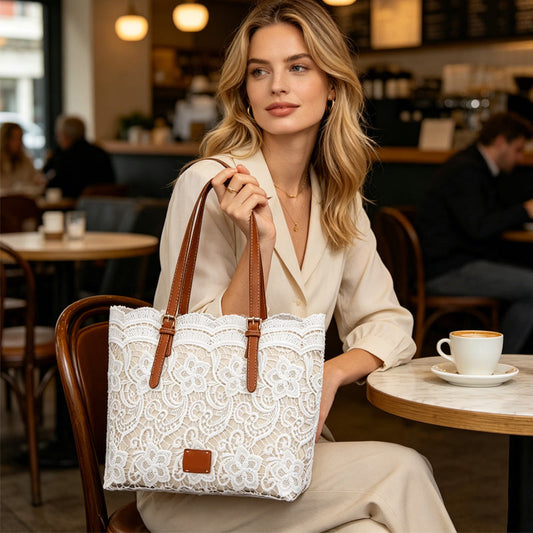 🌸 LIMITED-TIME 50% OFF! 👛 Vintage Lace Shoulder Bag – Elegant, Spacious, Adjustable Strap 💼