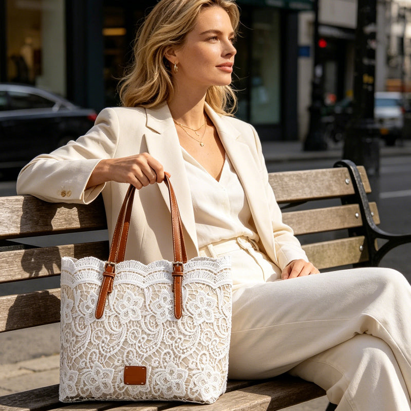 🌸 LIMITED-TIME 50% OFF! 👛 Vintage Lace Shoulder Bag – Elegant, Spacious, Adjustable Strap 💼