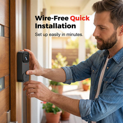 ⏳Time-Limited Special⏰Smart Video Doorbell with 4.3" Display – Two-Way Audio, Night Vision, Wide Angle 🏠