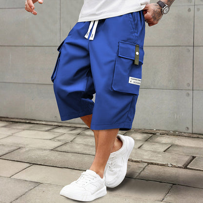 🩳 LIMITED-TIME 50% OFF! ✨ Men's Cargo Capri Pants – Lightweight, Multi-Pocket, Drawstring Waist 🏃‍♂️