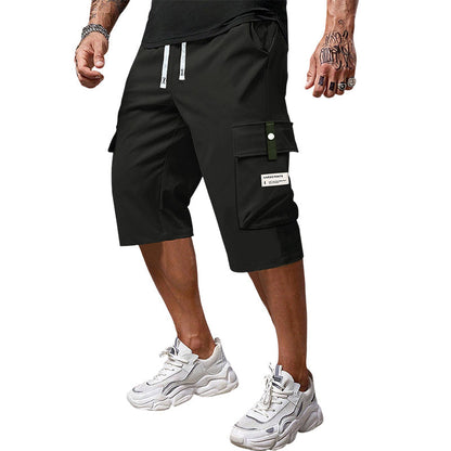 🩳 LIMITED-TIME 50% OFF! ✨ Men's Cargo Capri Pants – Lightweight, Multi-Pocket, Drawstring Waist 🏃‍♂️