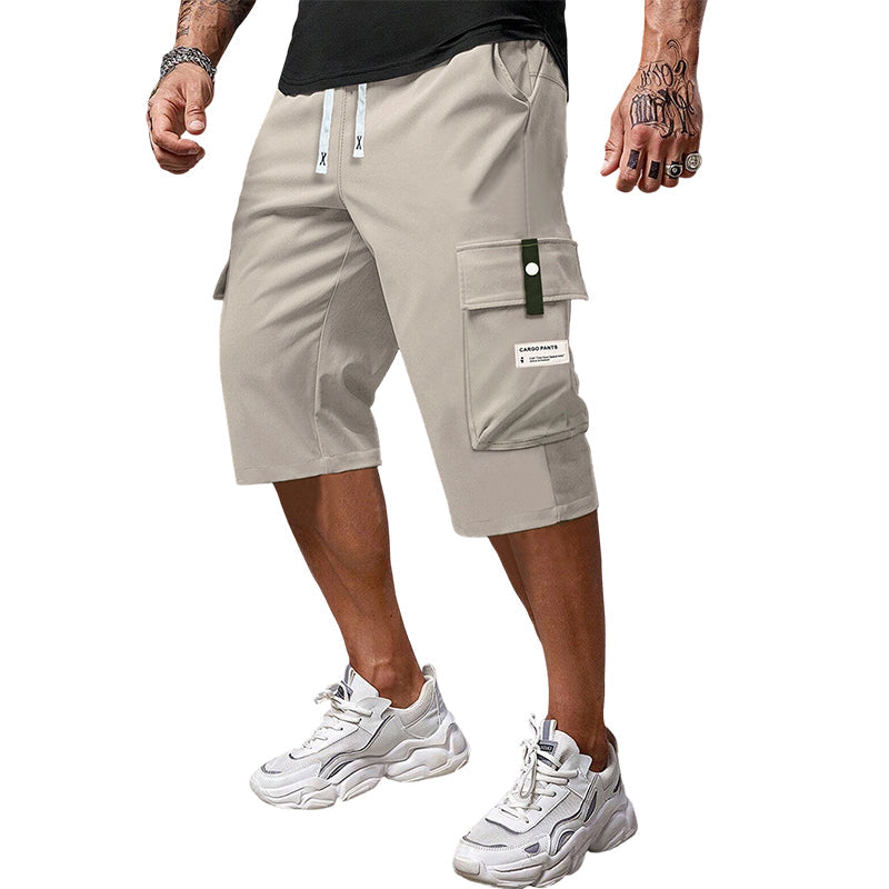 🩳 LIMITED-TIME 50% OFF! ✨ Men's Cargo Capri Pants – Lightweight, Multi-Pocket, Drawstring Waist 🏃‍♂️