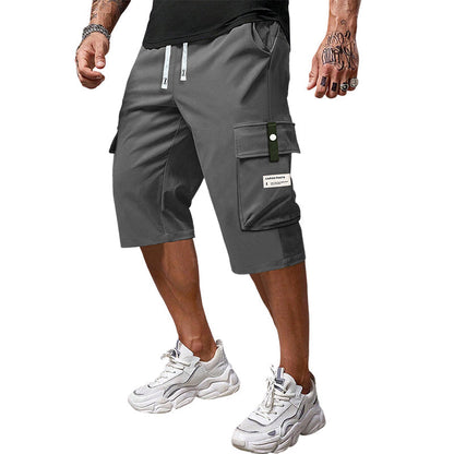 🩳 LIMITED-TIME 50% OFF! ✨ Men's Cargo Capri Pants – Lightweight, Multi-Pocket, Drawstring Waist 🏃‍♂️
