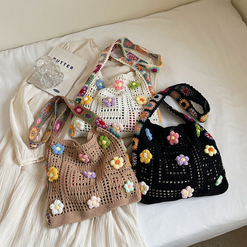 🧺 LIMITED-TIME 50% OFF! ✨ Women's Crochet Ethnic Bag – Bohemian, Spacious, Versatile 🌼