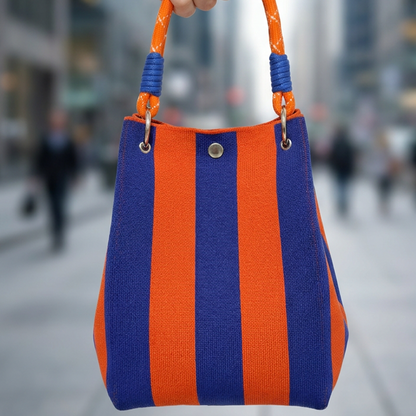 👜 LIMITED-TIME 50% OFF! ✨ Striped Knit Bucket Bag – Handwoven, Rope Handle, Spacious ✨
