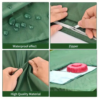 🎉 2026 Sale — Over 14,000 Sold! 🛡️ Waterproof Outdoor IBC Tote Cover – Heavy-Duty 210D Oxford Fabric ☀️