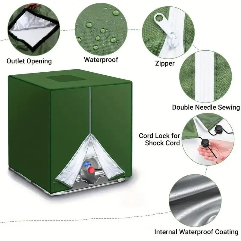 🎉 2026 Sale — Over 14,000 Sold! 🛡️ Waterproof Outdoor IBC Tote Cover – Heavy-Duty 210D Oxford Fabric ☀️