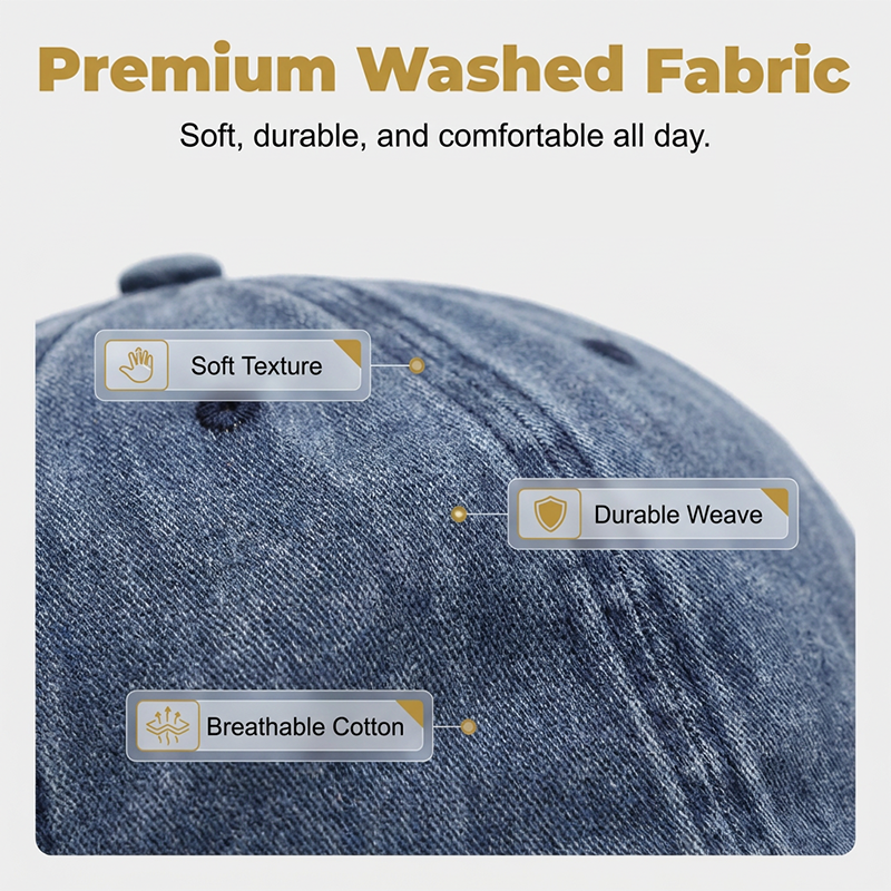🧢 LIMITED-TIME 50% OFF! ✨ Washed Denim Baseball Cap – Stylish, Embroidered, Adjustable ✨