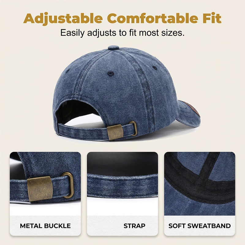 🧢 LIMITED-TIME 50% OFF! ✨ Washed Denim Baseball Cap – Stylish, Embroidered, Adjustable ✨