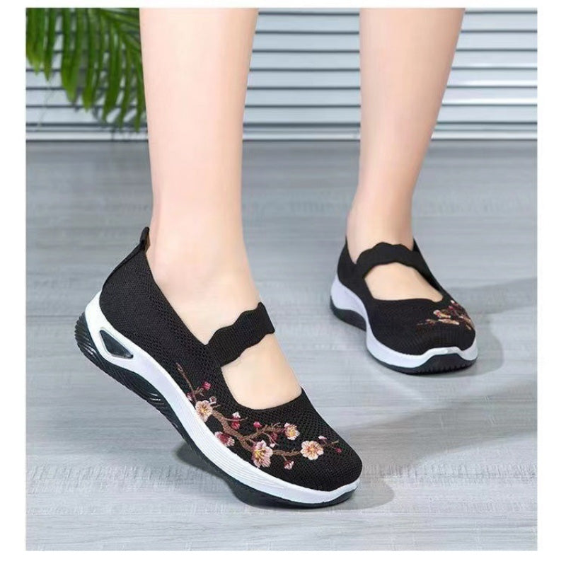 👟 LIMITED-TIME 50% OFF! ✨ Knitted Cloth Shoes – Soft Sole, Hook-Loop, Floral Embroidery ✨