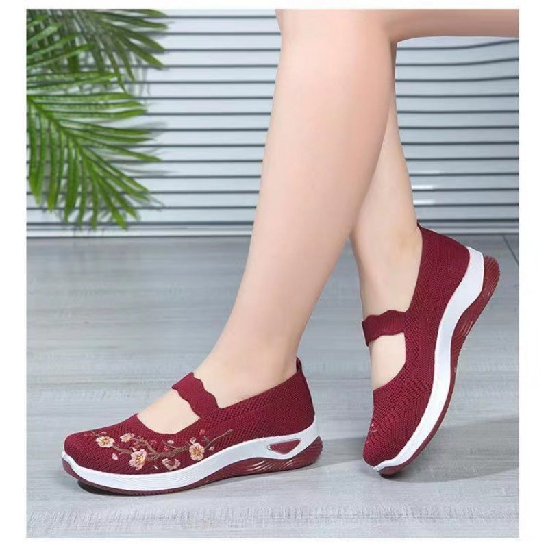 👟 LIMITED-TIME 50% OFF! ✨ Knitted Cloth Shoes – Soft Sole, Hook-Loop, Floral Embroidery ✨