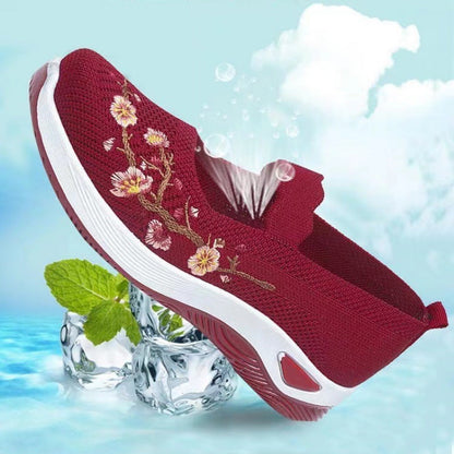 👟 LIMITED-TIME 50% OFF! ✨ Knitted Cloth Shoes – Soft Sole, Hook-Loop, Floral Embroidery ✨