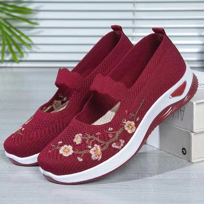 👟 LIMITED-TIME 50% OFF! ✨ Knitted Cloth Shoes – Soft Sole, Hook-Loop, Floral Embroidery ✨