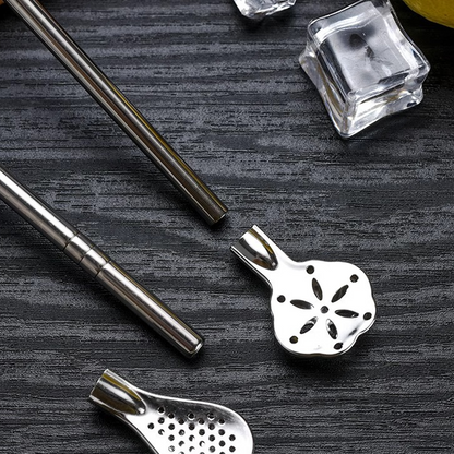 304 Stainless Steel 2-in-1 Straw Spoon – Drink Straw & Stirring Spoon Combo, Detachable Design & Eco-Friendly Reusable ✨