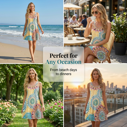 👗 LIMITED-TIME 50% OFF! ✨ Casual Sleeveless A-Line Summer Dress – Printed, Flowy, Lightweight ☀️