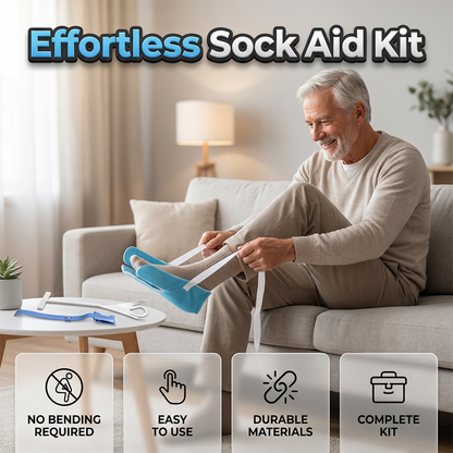 🔥While Supplies Last 40% OFF!🎉 No-Bend Easy-On Sock Aid with Pull Straps