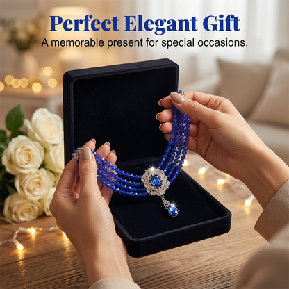 📢📢48% OFF !! ⏰Luxury Crystal Choker & Earring Set