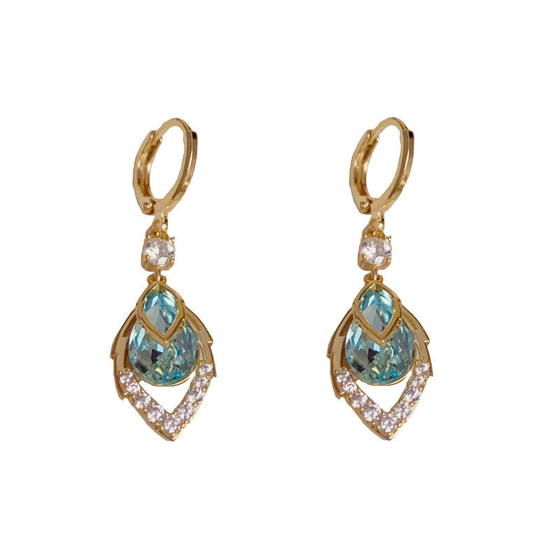 📢📢50% OFF !! ⏰Sky Blue Drop Dangle Hoop Earrings