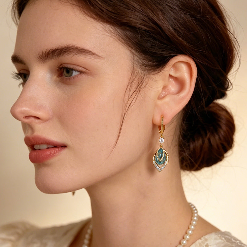 📢📢50% OFF !! ⏰Sky Blue Drop Dangle Hoop Earrings