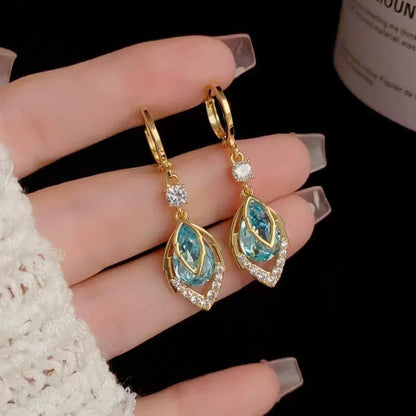 📢📢50% OFF !! ⏰Sky Blue Drop Dangle Hoop Earrings