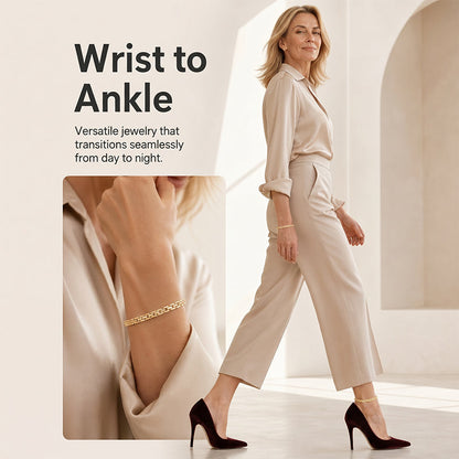 ✨ LIMITED-TIME 50% OFF! ✨ Geometric Link Bracelet – Minimalist, Modern, Dainty 🔷