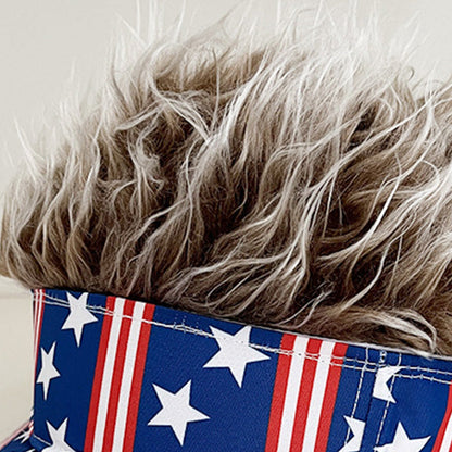 🧢 50% OFF NOW! 😂 Novelty Wig Baseball Cap – Fake Spiky Hair, Adjustable & Sun Protection – Party, Game Day or Just for Laughs ✨