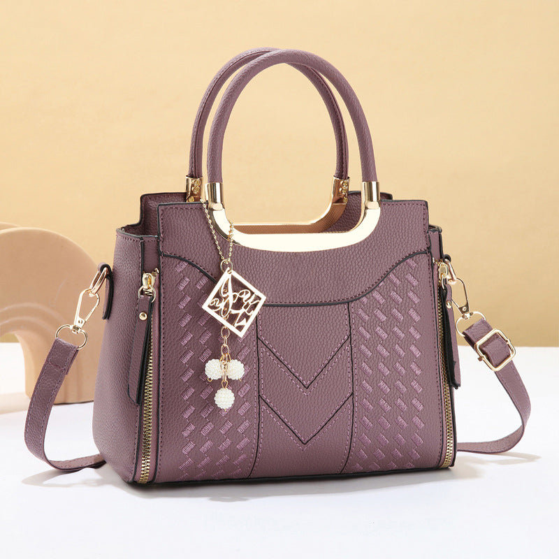 👜 LIMITED-TIME 50% OFF! ✨ Women's Top-Handle Satchel – V-Stitched, Gold Hardware, Multi-Compartment 🌸