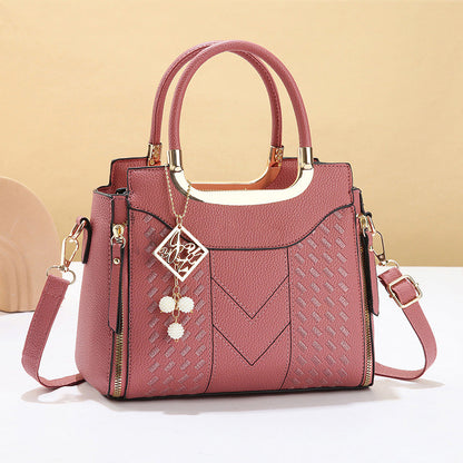 👜 LIMITED-TIME 50% OFF! ✨ Women's Top-Handle Satchel – V-Stitched, Gold Hardware, Multi-Compartment 🌸