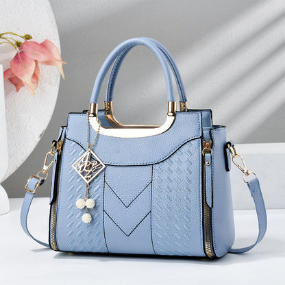 👜 LIMITED-TIME 50% OFF! ✨ Women's Top-Handle Satchel – V-Stitched, Gold Hardware, Multi-Compartment 🌸