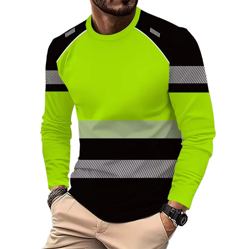 📢📢50% OFF !! ⏰Men's Printed Round-neck Long-sleeve Shirt