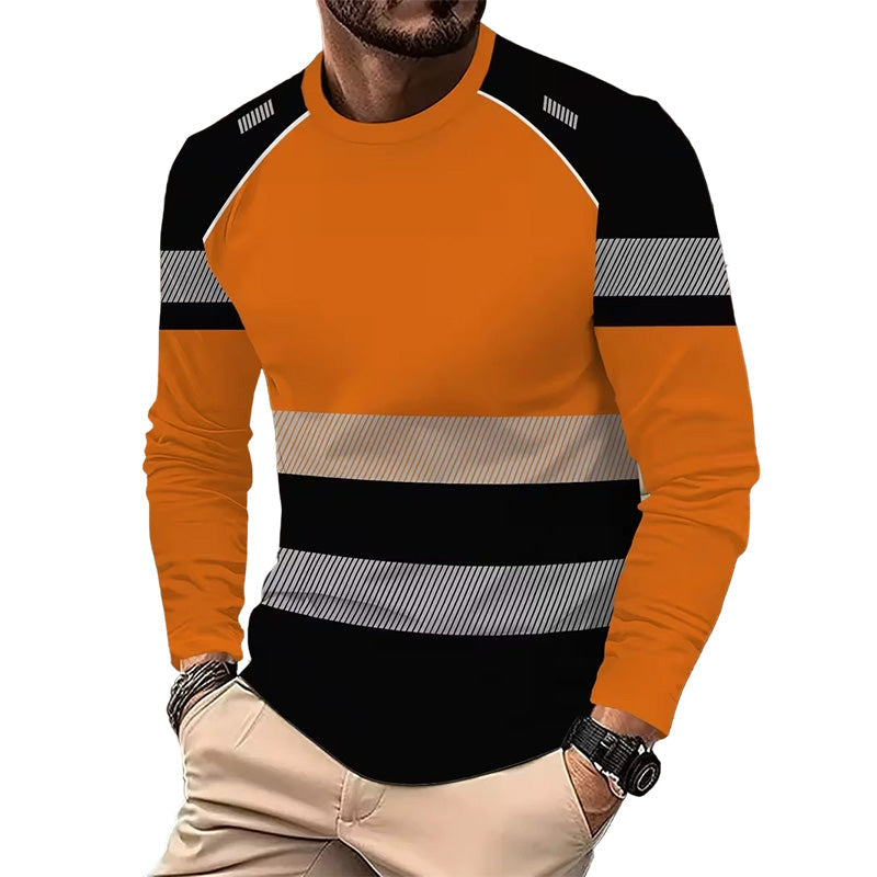 📢📢50% OFF !! ⏰Men's Printed Round-neck Long-sleeve Shirt