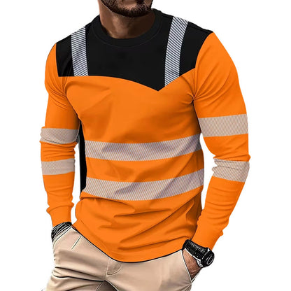 📢📢50% OFF !! ⏰Men's Printed Round-neck Long-sleeve Shirt