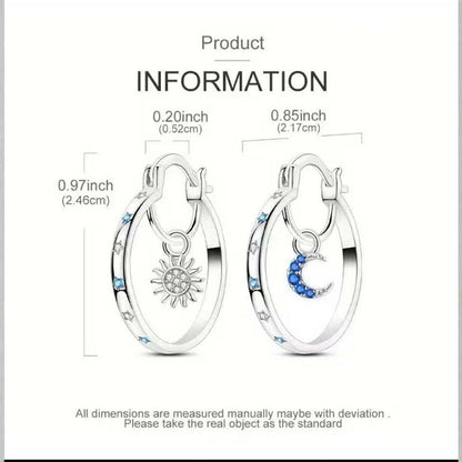 🌙 LIMITED-TIME 50% OFF! ✨ Celestial Sun & Moon Hoops – Layered, Symbolic, Hypoallergenic ✨