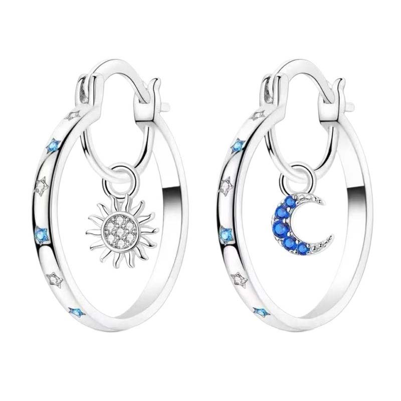 🌙 LIMITED-TIME 50% OFF! ✨ Celestial Sun & Moon Hoops – Layered, Symbolic, Hypoallergenic ✨