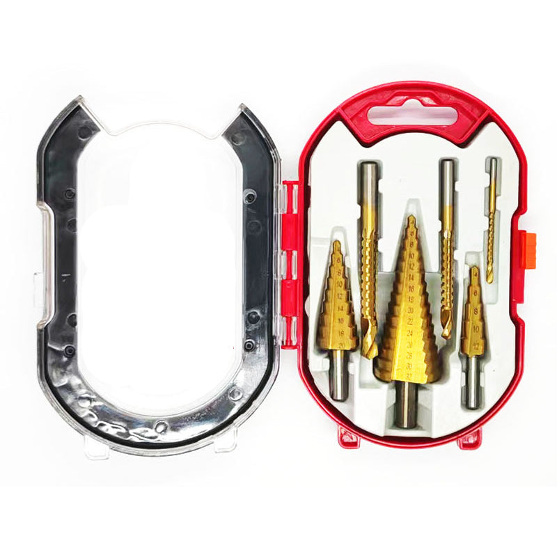 6 PCS Pagoda-Shaped Drill Bits Set with Storage Case