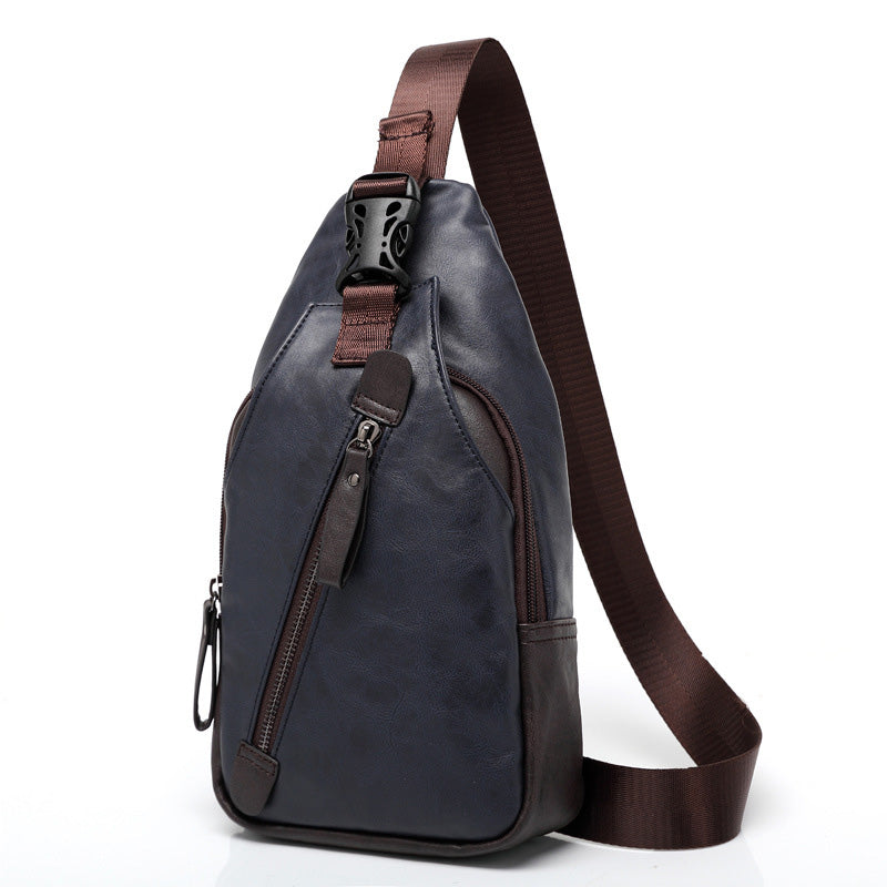 🎒 50% OFF NOW! 🧳 Men's PU Leather Chest Bag – Lightweight, Organized & 3-in-1 Style – Wear as Chest Pack, Shoulder Bag or Handbag 🔥