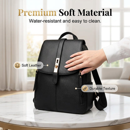 Women PU Leather Backpack Fashion Shoulder Bag for Travel