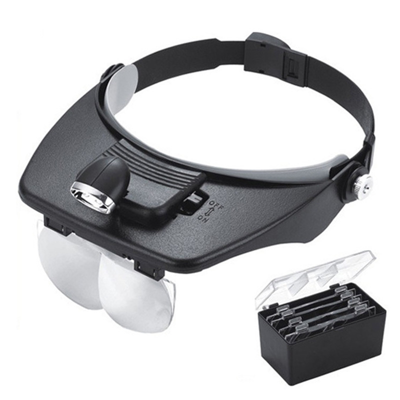 📢📢50% OFF !! ⏰LED Headband Magnifier with 4 Lenses