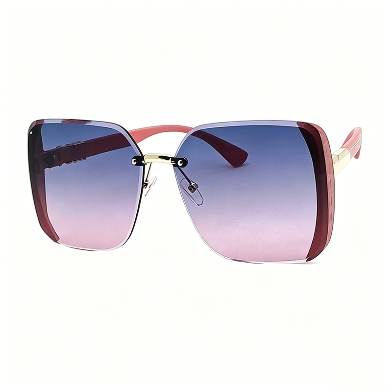 🕶️ LIMITED-TIME 50% OFF! 💥 Rimless Oversized Square Sunglasses – Gradient Lens, Glitter Details, UV Protection ✨