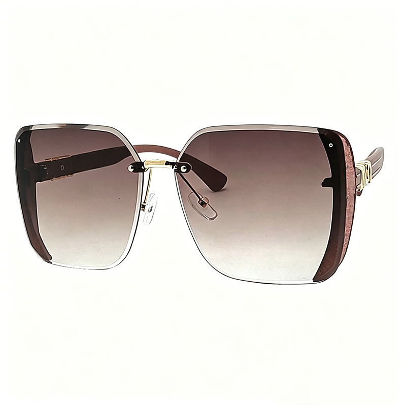 🕶️ LIMITED-TIME 50% OFF! 💥 Rimless Oversized Square Sunglasses – Gradient Lens, Glitter Details, UV Protection ✨