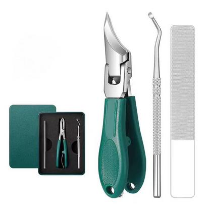 🦶  Heavy‑Duty 3‑Pcs Toenail Grooming Kit – Sharp, Ergonomic, Travel‑ready ✨