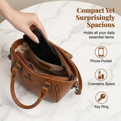 👜 LIMITED-TIME 50% OFF! ✨ Retro Boston Handbag – Pebbled Texture, Crossbody, Compact & Spacious 🎀