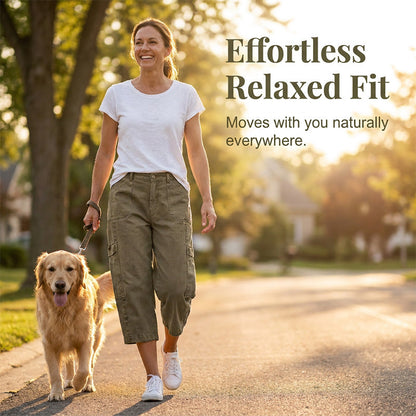 👖 52% OFF NOW! 🌿 Women's Relaxed Casual Cargo Capris – Spacious Utility Pockets, Breathable Fabric & Relaxed Fit – Everyday Comfort, Warm Weather Ready ✨