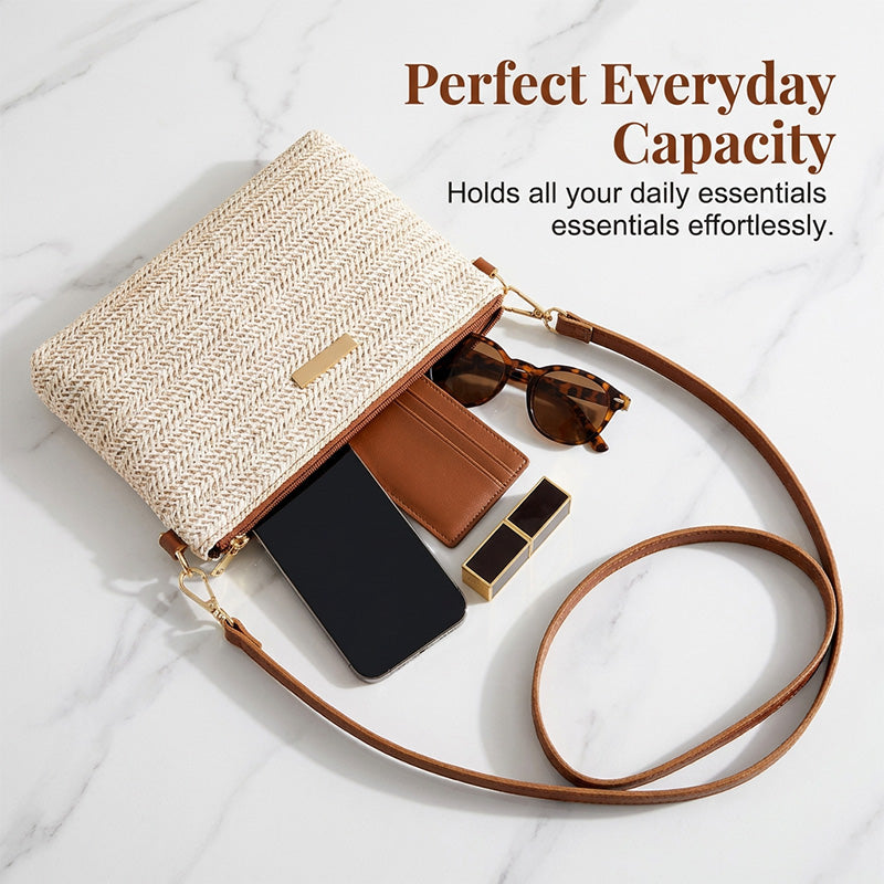 📢📢50% OFF !! ⏰Women's Woven Straw Shoulder Clutch Bag