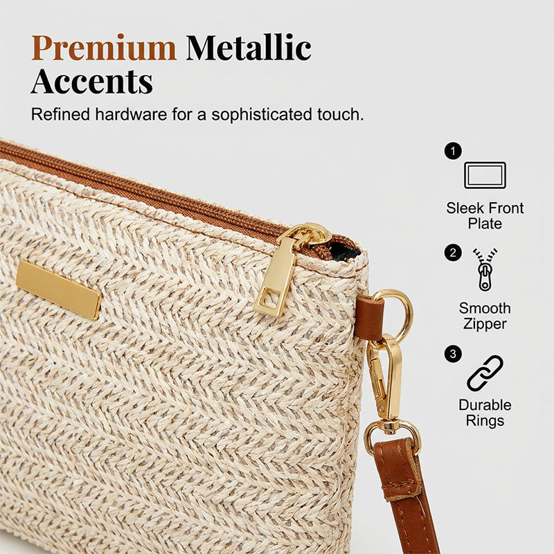 📢📢50% OFF !! ⏰Women's Woven Straw Shoulder Clutch Bag